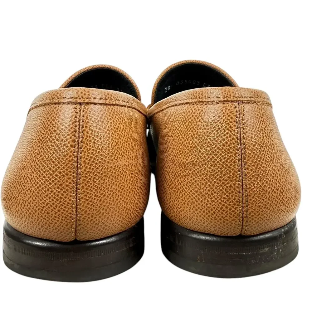Salvatore Ferragamo Grandioso 2 Gancini Bit Leather Loafers Brown Size 12.5 EEE